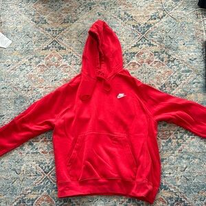 red nike sportswear sweatshirt hoodie